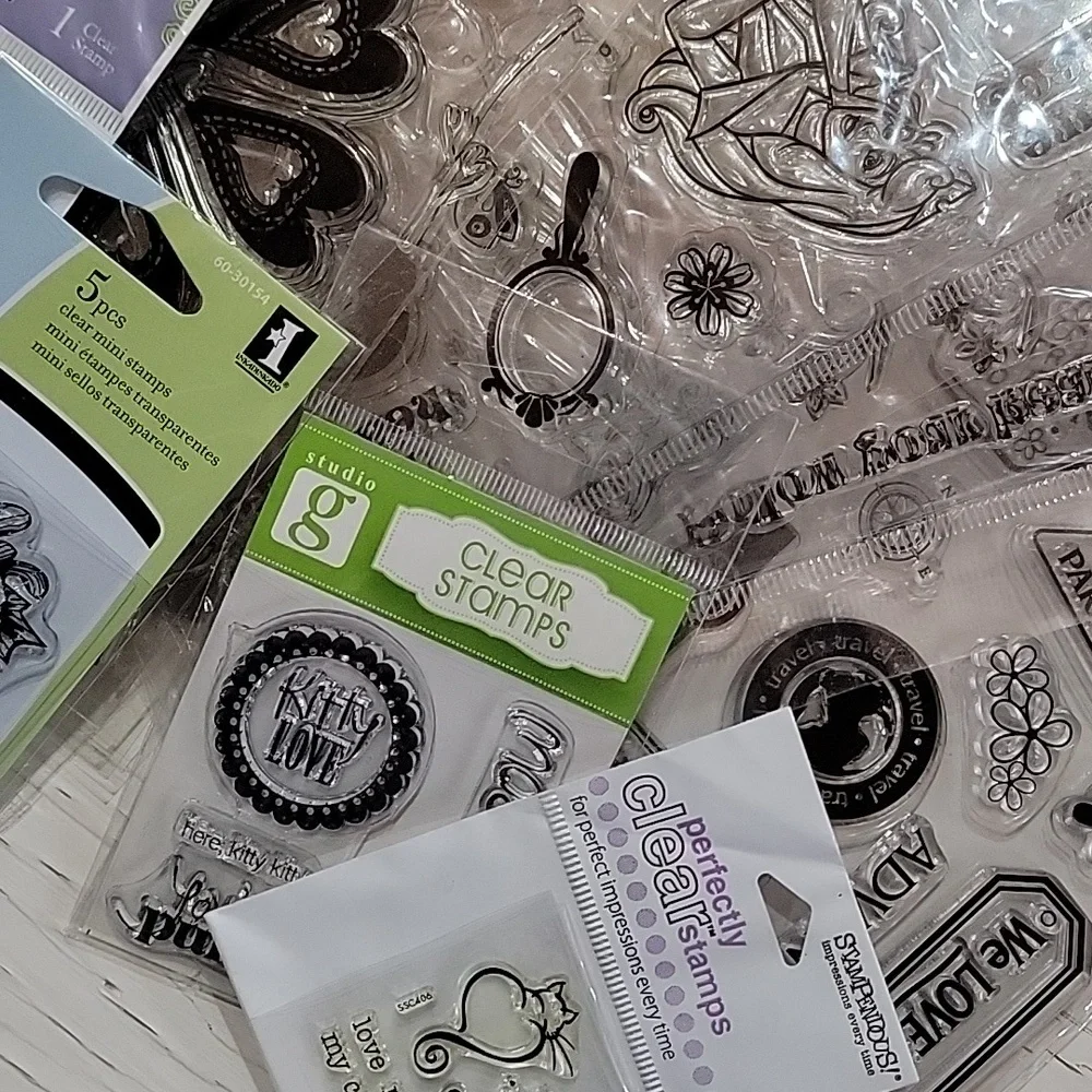 30+ Assorted Clear Stamps for Crafting